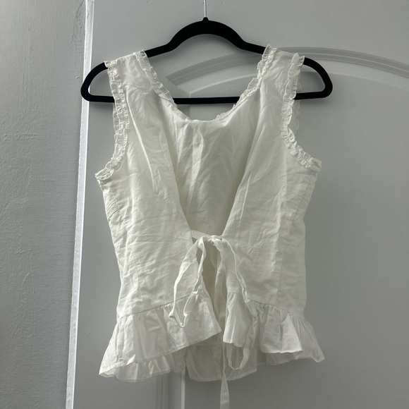 Free People Ivory Ruffled Blouse - Picture 2 of 3